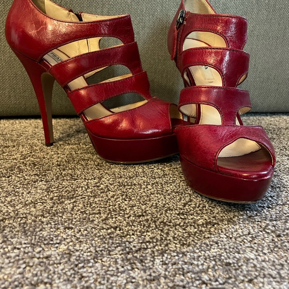 Prada Red High Heel Sandals